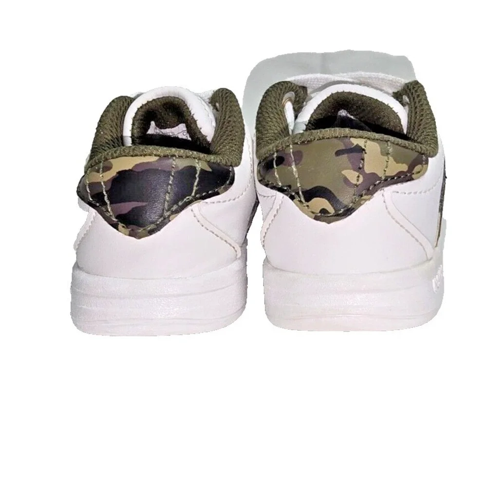 k swiss‎ vn camo toddler sneakers size 7 white shoes camo stripes lace up kids